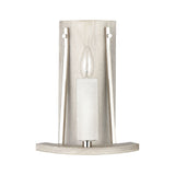 White Stone 12'' High 1-Light Sconce - Polished Nickel