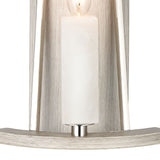 White Stone 12'' High 1-Light Sconce - Polished Nickel