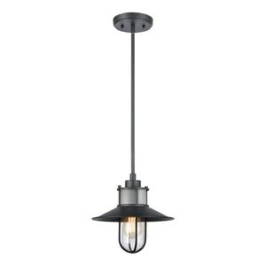 Coastal Farm 10'' Wide 1-Light Outdoor Pendant - Charcoal