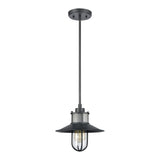 Coastal Farm 10'' Wide 1-Light Outdoor Pendant - Charcoal