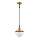 Mid-Century Schoolhouse 12'' Wide 1-Light Mini Pendant - Satin Brass