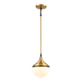 Mid-Century Schoolhouse 12'' Wide 1-Light Mini Pendant - Satin Brass