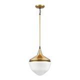 Mid-Century Schoolhouse 12'' Wide 1-Light Mini Pendant - Satin Brass