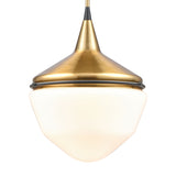 Mid-Century Schoolhouse 12'' Wide 1-Light Mini Pendant - Satin Brass