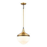 Mid-Century Schoolhouse 12'' Wide 1-Light Mini Pendant - Satin Brass