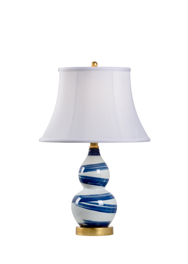 Blue And White Swirl Lamp
