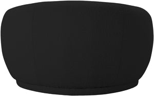 Hyde Boucle Fabric / Engineered Wood / Foam Contemporary Black Boucle Fabric Chair - 42" W x 38" D x 27.5" H