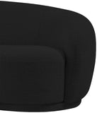 Hyde Boucle Fabric / Engineered Wood / Foam Contemporary Black Boucle Fabric Chair - 42" W x 38" D x 27.5" H