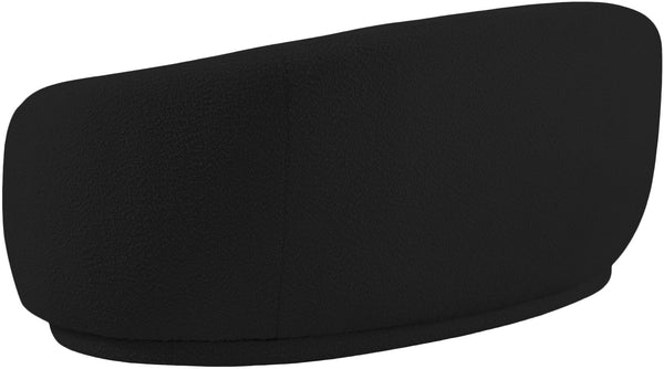 Hyde Boucle Fabric / Engineered Wood / Foam Contemporary Black Boucle Fabric Loveseat - 64" W x 38" D x 27.5" H