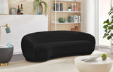 Hyde Boucle Fabric / Engineered Wood / Foam Contemporary Black Boucle Fabric Sofa - 89.5" W x 38" D x 27.5" H