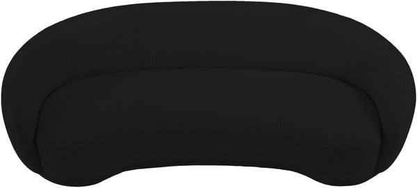 Hyde Boucle Fabric / Engineered Wood / Foam Contemporary Black Boucle Fabric Sofa - 89.5" W x 38" D x 27.5" H