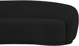 Hyde Boucle Fabric / Engineered Wood / Foam Contemporary Black Boucle Fabric Sofa - 89.5" W x 38" D x 27.5" H