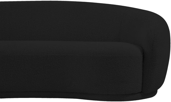 Hyde Boucle Fabric / Engineered Wood / Foam Contemporary Black Boucle Fabric Sofa - 89.5" W x 38" D x 27.5" H