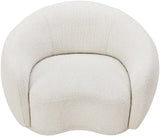 Hyde Boucle Fabric / Engineered Wood / Foam Contemporary Cream Boucle Fabric Chair - 42" W x 38" D x 27.5" H