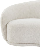 Hyde Boucle Fabric / Engineered Wood / Foam Contemporary Cream Boucle Fabric Chair - 42" W x 38" D x 27.5" H