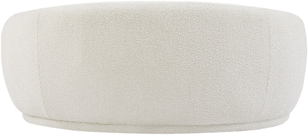 Hyde Boucle Fabric / Engineered Wood / Foam Contemporary Cream Boucle Fabric Loveseat - 64" W x 38" D x 27.5" H