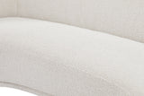 Hyde Boucle Fabric / Engineered Wood / Foam Contemporary Cream Boucle Fabric Sofa - 89.5" W x 38" D x 27.5" H