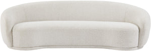 Hyde Boucle Fabric / Engineered Wood / Foam Contemporary Cream Boucle Fabric Sofa - 89.5" W x 38" D x 27.5" H