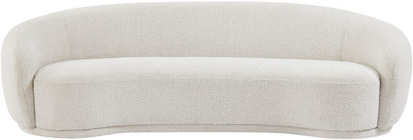 Hyde Boucle Fabric / Engineered Wood / Foam Contemporary Cream Boucle Fabric Sofa - 89.5" W x 38" D x 27.5" H
