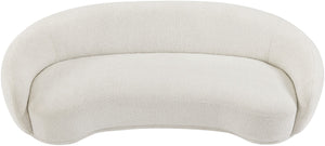 Hyde Boucle Fabric / Engineered Wood / Foam Contemporary Cream Boucle Fabric Sofa - 89.5" W x 38" D x 27.5" H