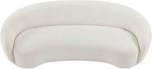 Hyde Boucle Fabric / Engineered Wood / Foam Contemporary Cream Boucle Fabric Sofa - 89.5" W x 38" D x 27.5" H