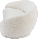 Hyde Boucle Fabric / Engineered Wood / Foam Contemporary Cream Boucle Fabric Sofa - 89.5" W x 38" D x 27.5" H