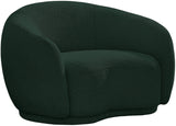 Hyde Boucle Fabric / Engineered Wood / Foam Contemporary Green Boucle Fabric Chair - 42" W x 38" D x 27.5" H