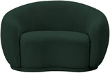 Hyde Boucle Fabric / Engineered Wood / Foam Contemporary Green Boucle Fabric Chair - 42" W x 38" D x 27.5" H