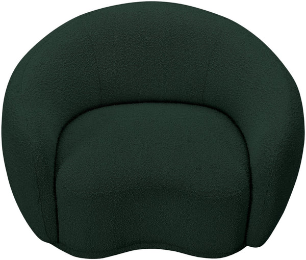 Hyde Boucle Fabric / Engineered Wood / Foam Contemporary Green Boucle Fabric Chair - 42" W x 38" D x 27.5" H