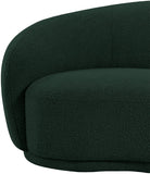 Hyde Boucle Fabric / Engineered Wood / Foam Contemporary Green Boucle Fabric Chair - 42" W x 38" D x 27.5" H