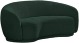 Hyde Boucle Fabric / Engineered Wood / Foam Contemporary Green Boucle Fabric Loveseat - 64" W x 38" D x 27.5" H