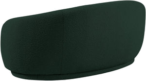 Hyde Boucle Fabric / Engineered Wood / Foam Contemporary Green Boucle Fabric Loveseat - 64" W x 38" D x 27.5" H