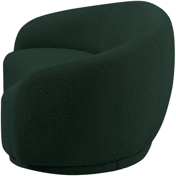 Hyde Boucle Fabric / Engineered Wood / Foam Contemporary Green Boucle Fabric Loveseat - 64" W x 38" D x 27.5" H