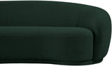 Hyde Boucle Fabric / Engineered Wood / Foam Contemporary Green Boucle Fabric Loveseat - 64" W x 38" D x 27.5" H