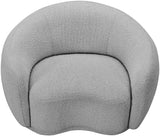 Hyde Boucle Fabric / Engineered Wood / Foam Contemporary Grey Boucle Fabric Chair - 42" W x 38" D x 27.5" H