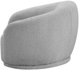 Hyde Boucle Fabric / Engineered Wood / Foam Contemporary Grey Boucle Fabric Chair - 42" W x 38" D x 27.5" H