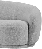 Hyde Boucle Fabric / Engineered Wood / Foam Contemporary Grey Boucle Fabric Chair - 42" W x 38" D x 27.5" H