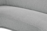 Hyde Boucle Fabric / Engineered Wood / Foam Contemporary Grey Boucle Fabric Loveseat - 64" W x 38" D x 27.5" H