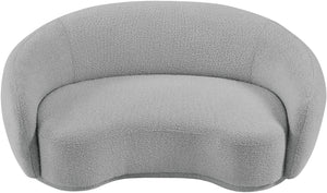 Hyde Boucle Fabric / Engineered Wood / Foam Contemporary Grey Boucle Fabric Loveseat - 64" W x 38" D x 27.5" H