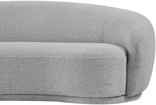 Hyde Boucle Fabric / Engineered Wood / Foam Contemporary Grey Boucle Fabric Loveseat - 64" W x 38" D x 27.5" H