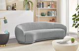 Hyde Boucle Fabric / Engineered Wood / Foam Contemporary Grey Boucle Fabric Sofa - 89.5" W x 38" D x 27.5" H