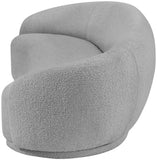 Hyde Boucle Fabric / Engineered Wood / Foam Contemporary Grey Boucle Fabric Sofa - 89.5" W x 38" D x 27.5" H