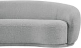 Hyde Boucle Fabric / Engineered Wood / Foam Contemporary Grey Boucle Fabric Sofa - 89.5" W x 38" D x 27.5" H