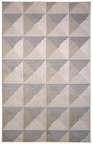 Micah Architectural Inspired Rug, Silver/Bone, 8ft x 11ft Area Rug