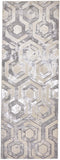Micah Metallic Architectural Rug, Ivory Sand/Silver, 2ft-10in x 7ft-10in, Runner