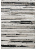 Micah Modern Metallic Gradient Rug, Silver/Black, 8ft x 11ft Area Rug