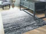 Micah Gradient Textured Metallic Rug, Black/Silver Gray, 8ft x 11ft Area Rug