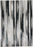 Micah Gradient Streak Metallic Rug, Black/Metallic Silver, 8ft x 11ft Area Rug