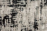 Micah Modern Abstract Rug, Ivory Bone/Black, 8ft x 11ft Area Rug