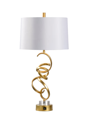 Swirl Gold Lamp